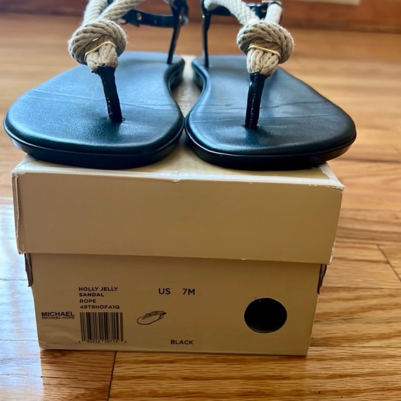 Michael Kors black holly jelly sandal rope size 7 - Picture 5 of 6
